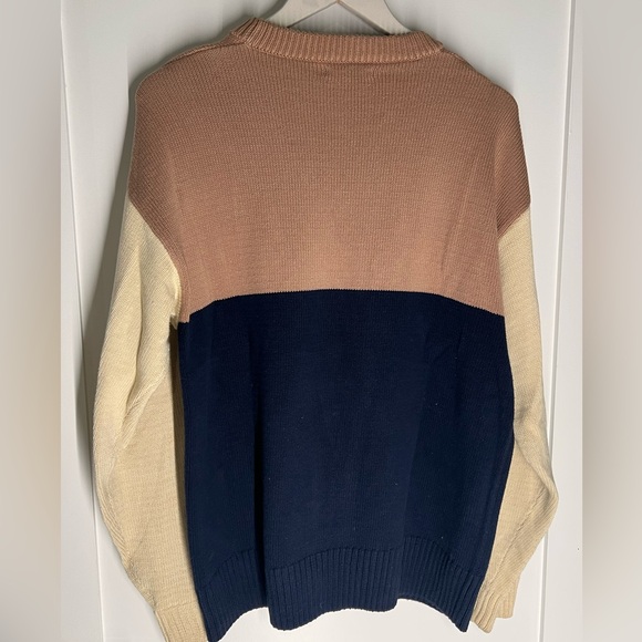 Zara ColorBlock Crewneck Knit Sweater size L - Picture 5 of 5